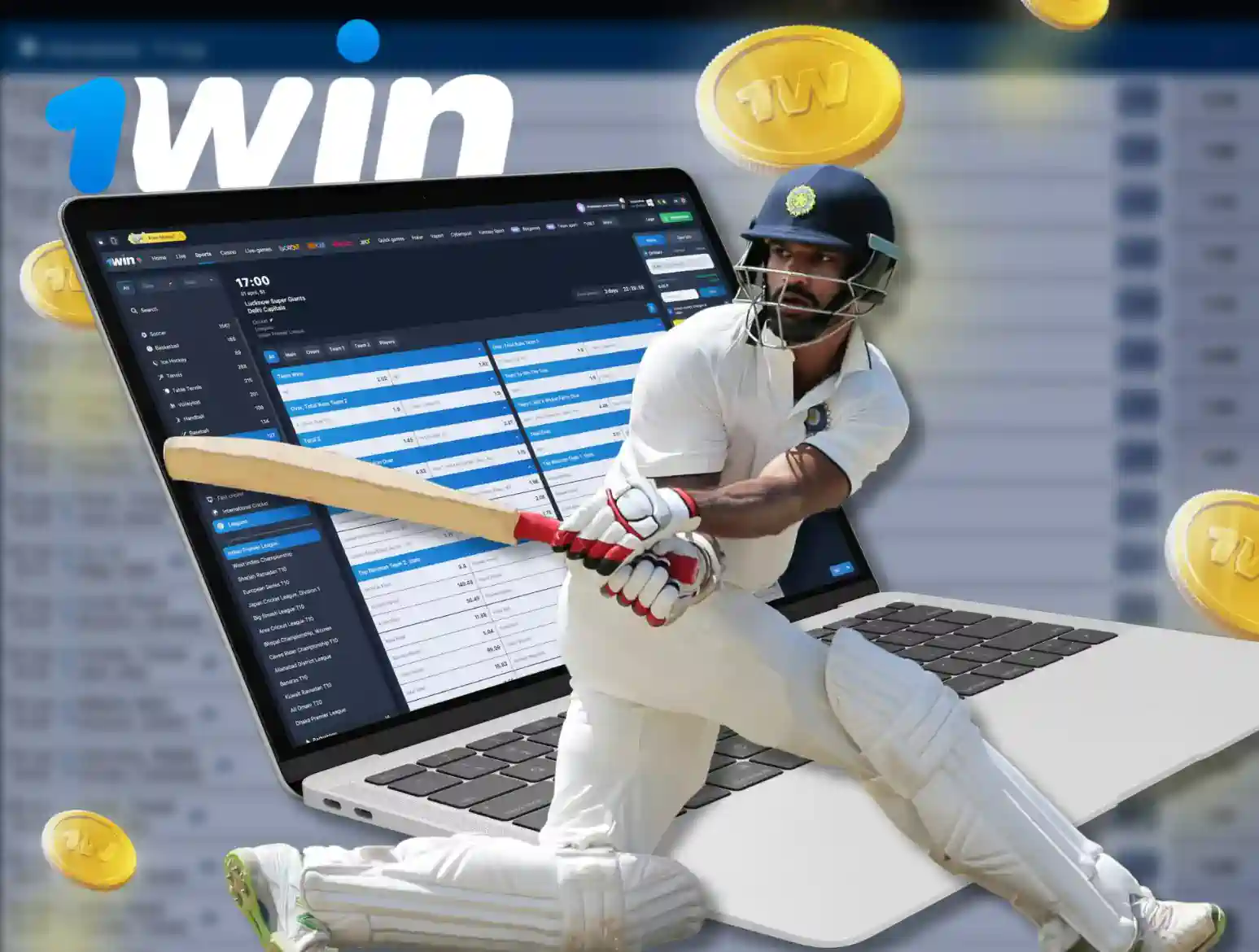 1win cricket betting for Indian gamblers